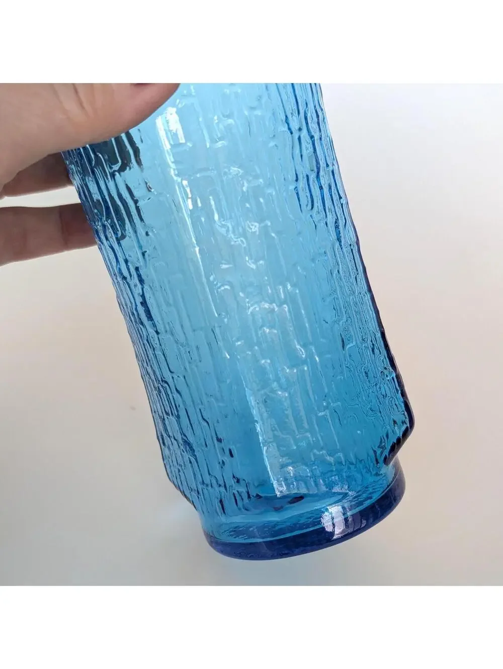 Vintage Laser Blue Anchor Hocking Pagoda Cooler Glasses